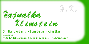 hajnalka klimstein business card